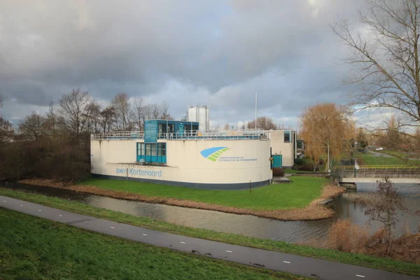 Rioolwaterzuiveringsinstallatie Kortenoord Nieuwerkerk Aan Den Ijssel Nederland — Stockfoto