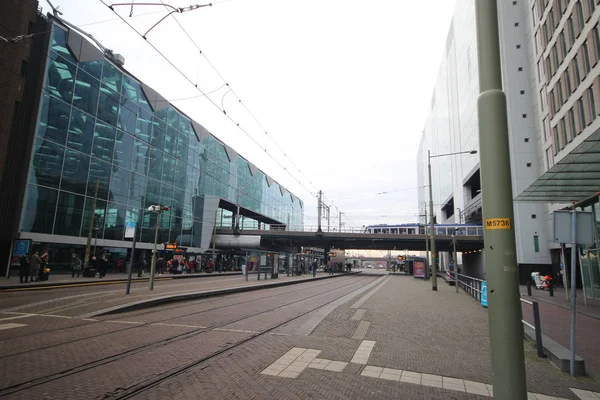 Den Haag Zentraler Bahnhof Für Züge Und Busse Den Haag — Stockfoto