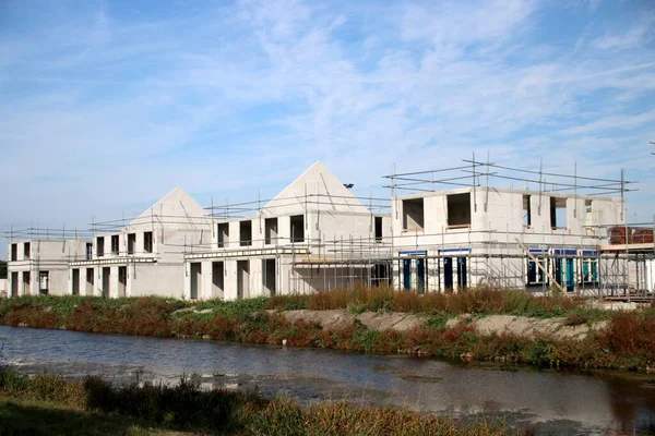 オランダのニーウワーケルク アーン イッセルにあるエスセ ズーム ラグという新しい住宅地の建設 — ストック写真