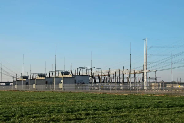 Strommasten Kraftwerk Bleiswijk Für Die Energieversorgung Den Niederlanden — Stockfoto