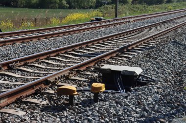 Batı Avrupa 'nın en alçak bölgesi olan Zuidplaspolder' daki Moordrecht 'te Gouda ve Rotterdam arasındaki tren yolu.