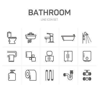 Banyo hattı Icon set