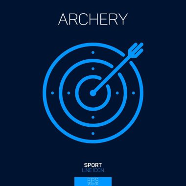 Okçuluk Hedef Satır simgesi mavi