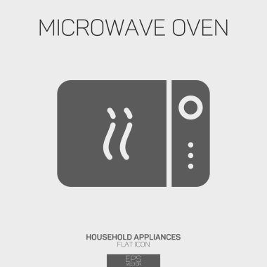 Mikrodalga fırın düz simgesi