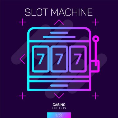 Slot makinesi neon simgesi