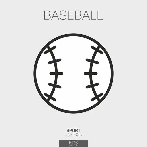 Baseball Bold Linje Ikon Farve – Stock-vektor