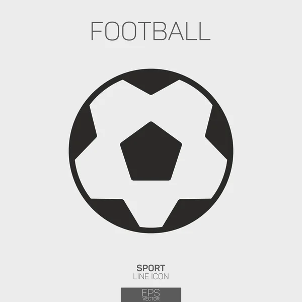 Football Ball Vonal Ikon Színe — Stock Vector