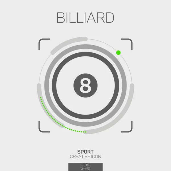 Billard Pool Creative Line Symbol — Stockvektor