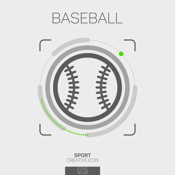 Baseball ball creative line icon