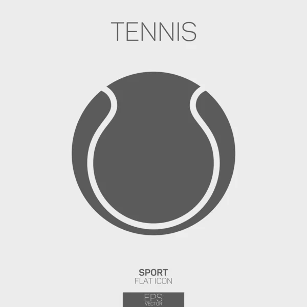テニス ボール フラット アイコン — ストックベクタ
