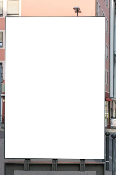 Prázdné reklamní prostor znamení izolován v ulici — Stock fotografie