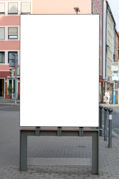 Blank ad space sign isolated in the street — Stock Photo, Image