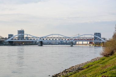 Nehri Rhein wi için Ludwigshafen Mannheim köprüsünden