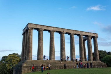 Edinburgh, İskoçya - 25 Eylül 2017: Ulusal Anıtı 