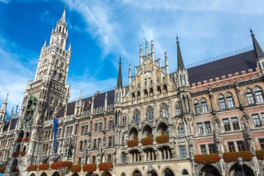 Belediye binasında Marienplatz Münih, Almanya