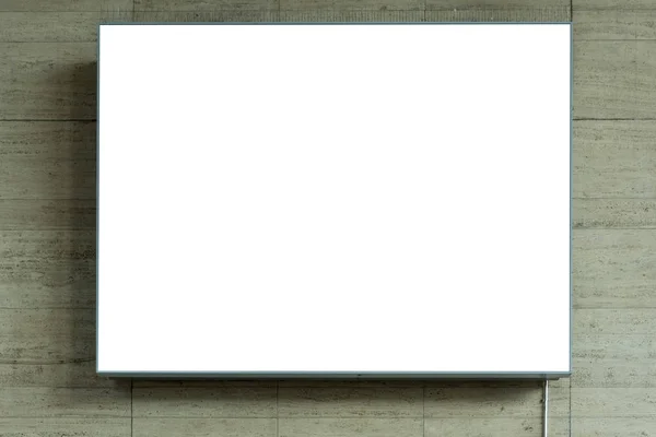 石墙空白广告空间标志 — 图库照片