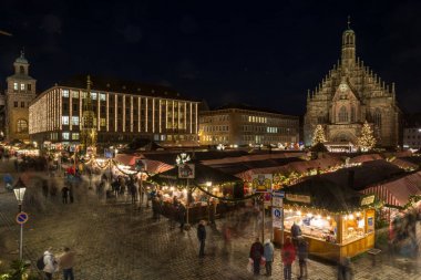 NUREMBERG, GERMANY - December 12th, 2017: Christmas market in Nu clipart