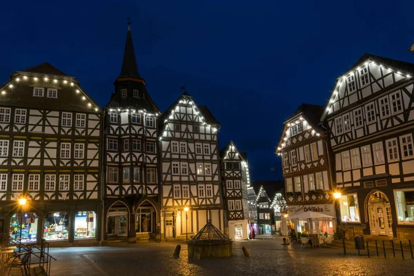 Fritzlar, Tyskland: 25 December 2017: Marketplace Fritzlar w — Stockfoto