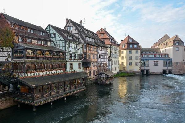 Maisons Bois Dans Canal Strassbourg France — Photo