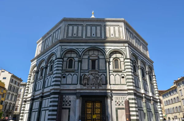 Chrzcielnica San Giovanni Katedrą Florencji Słoneczny Dzień — Zdjęcie stockowe
