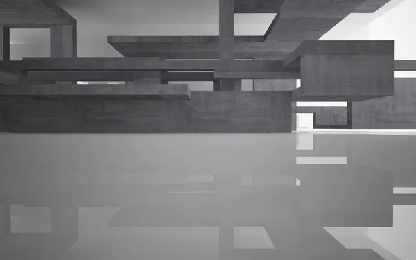 Пустой темно-абстрактный бетонный интерьер комнаты — стоковое фото
