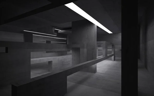 Tyhjä tumma abstrakti betoni huone sisustus — kuvapankkivalokuva