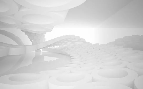 Абстрактный белый интерьер подчеркивает будущее — стоковое фото
