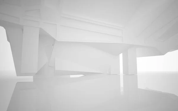 White smooth abstract architectural background. — Stock Photo, Image