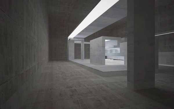 Tyhjä tumma abstrakti betonihuone — kuvapankkivalokuva