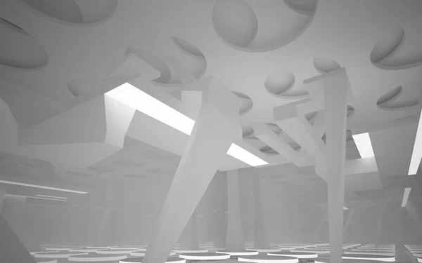 Abstrakcyjna architektura. Ilustracja 3D. — Zdjęcie stockowe