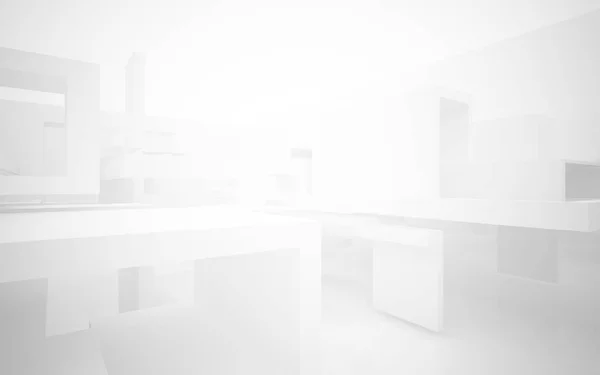 Abstract white interior of the future — Stock Photo, Image