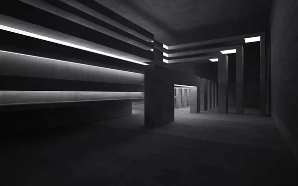 Prázdné temné abstraktní konkrétní místnosti — Stock fotografie