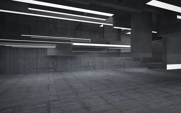 Sala de hormigón abstracto oscuro vacío — Foto de Stock