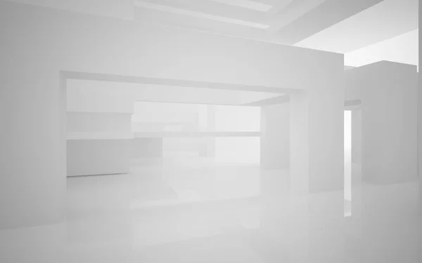 Interior abstracto del futuro en un estilo minimalista — Foto de Stock