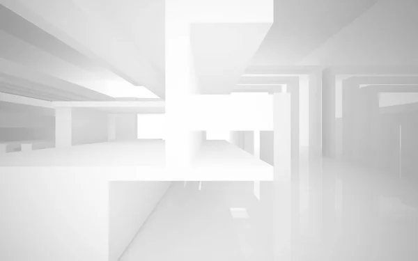 Interior abstracto del futuro en un estilo minimalista —  Fotos de Stock