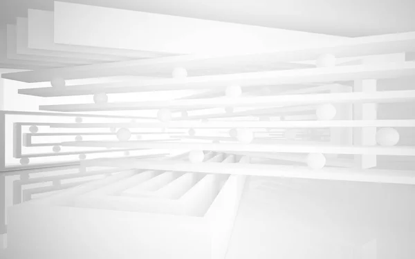Abstracte interieur van de toekomst in een minimalistische stijl — Stockfoto