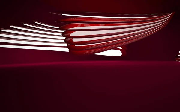 Abstrakte glatte rote Innenausstattung — Stockfoto
