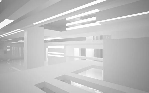 Interior abstrato do futuro em um estilo minimalista — Fotografia de Stock