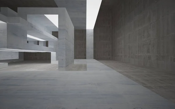 Camera de beton abstractă întunecată goală — Fotografie, imagine de stoc
