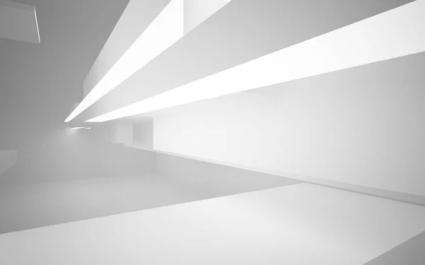 Intérieur blanc abstrait du futur — Photo