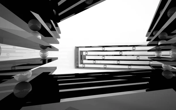 Interior abstracto con escultura — Foto de Stock
