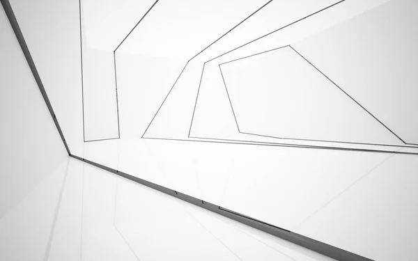 Astratto interno bianco mette in evidenza il futuro — Foto Stock