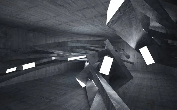 Sala de hormigón abstracto oscuro vacío —  Fotos de Stock