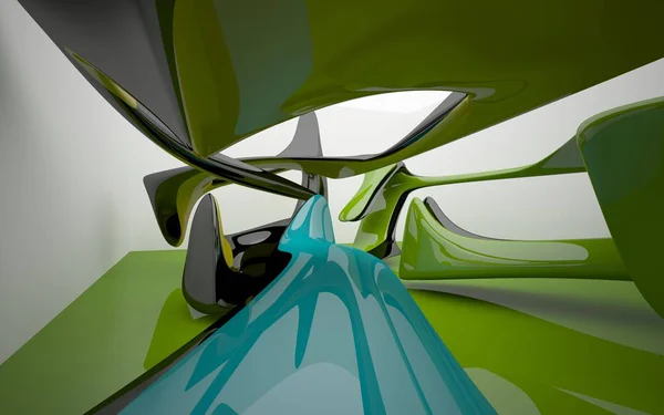 Arquitectura abstracta Ilustración 3D — Foto de Stock