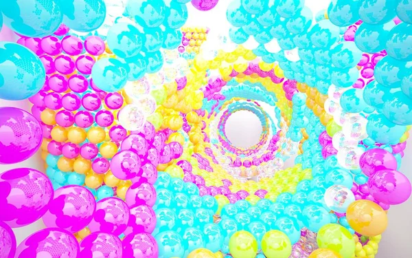 Struttura delle sfere colorate . — Foto Stock