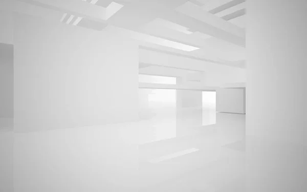 Interior abstrato do futuro em um estilo minimalista — Fotografia de Stock
