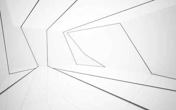 Abstract white interior highlights future