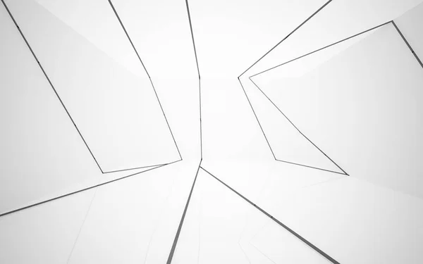Abstracto interior blanco destaca futuro — Foto de Stock