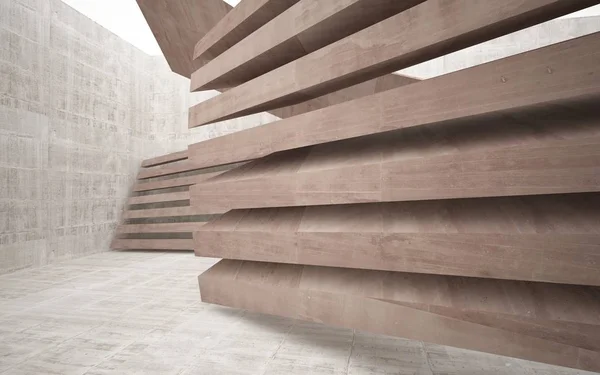 Abstraktní hladké betonové budoucí interiér — Stock fotografie