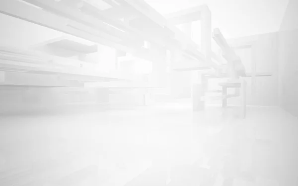 Abstract white interior of the future — Stock Photo, Image